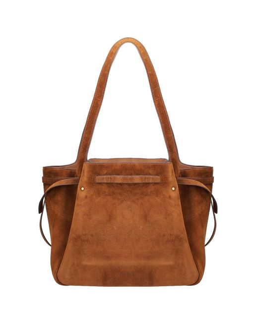 Tory Burch Brown Tote Bag “Romy”