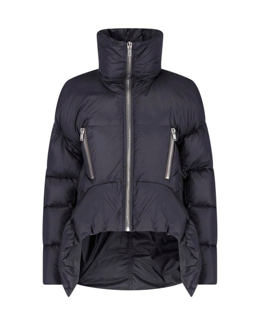 Rick Owens Blue Padded Zip Jacket
