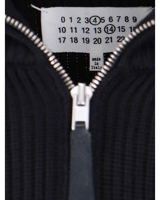 Maison Margiela Blue Zip Sweater for men
