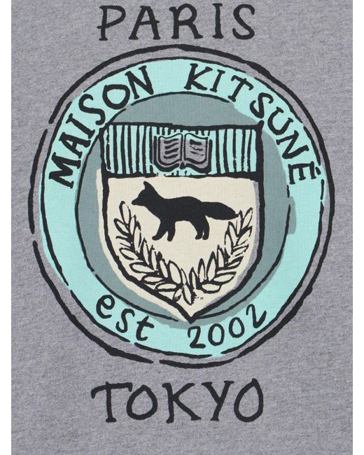 T-Shirt "City Coins" di Maison Kitsuné in Gray da Uomo