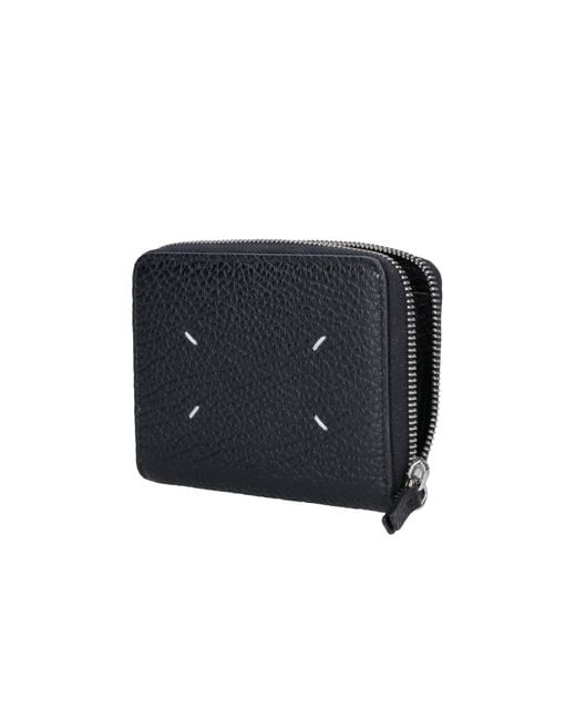Maison Margiela Black Zip Wallet "Four Stitches"