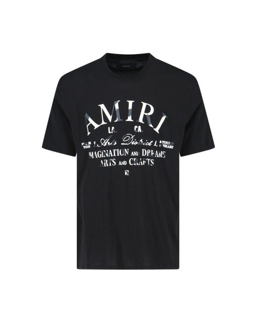 T-Shirt Stampa di Amiri in Black da Uomo