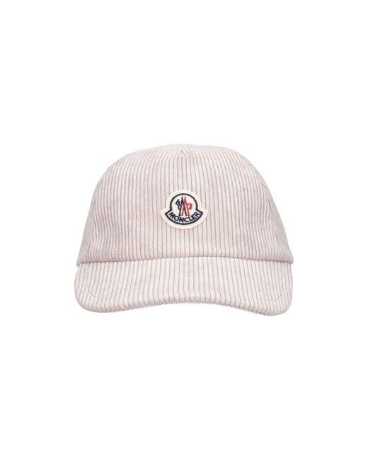 Moncler White Baseball Cap Logo