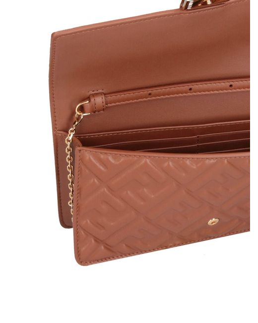 Fendi White Chain Wallet "Baguette"