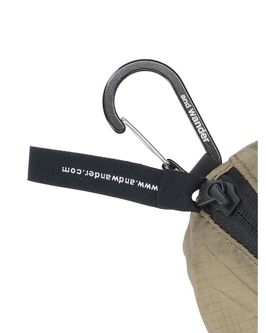 And Wander Brown "Hiking Club" Mini Pouch for men
