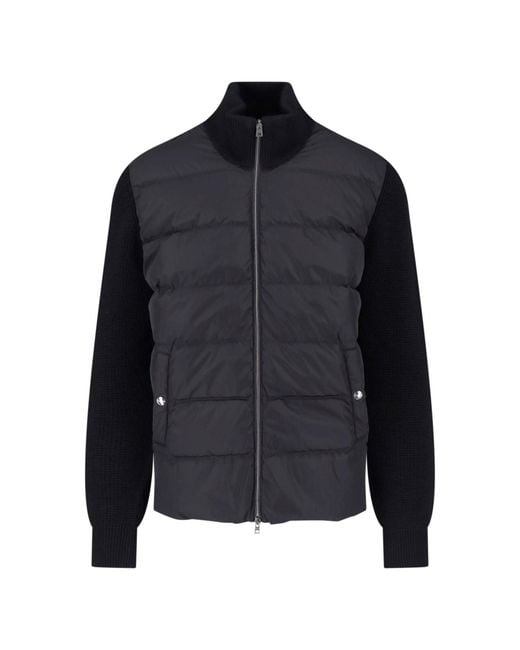 Herno Blue Padded Cardigan for men