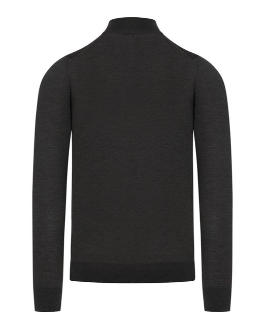 Nome G Black Full Zip Sweater for men