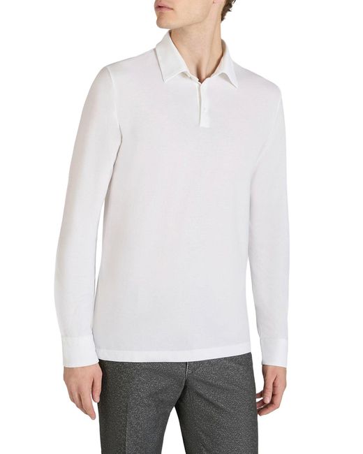 Zanone White Slim Fit Polo for men