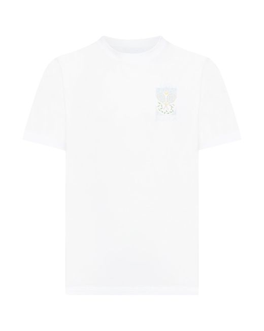 T-shirt tennis pastelle printed di Casablancabrand in White da Uomo