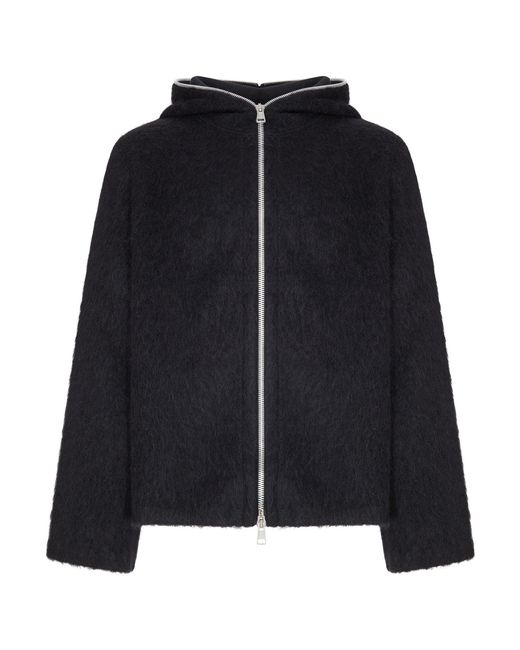 Our Legacy Black Full Zip Wool Hoodie for men