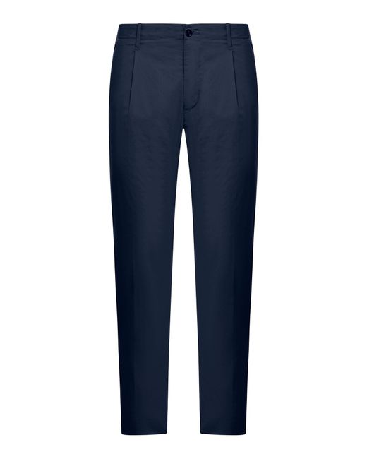 Nine:inthe:morning Blue Fold Trousers In Cotton Blend for men