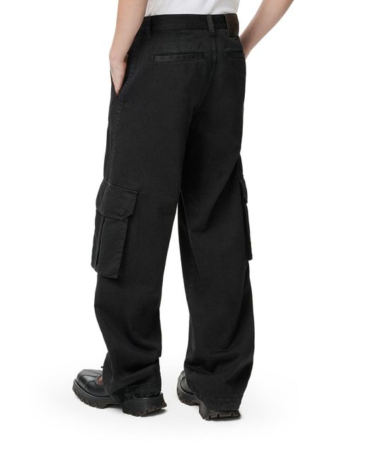 Loewe Black Cotton Cargo Pants for men