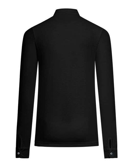 Zanone Black Long Sleeves Polo for men