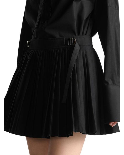 Dior Black Pleated Mini Skirt