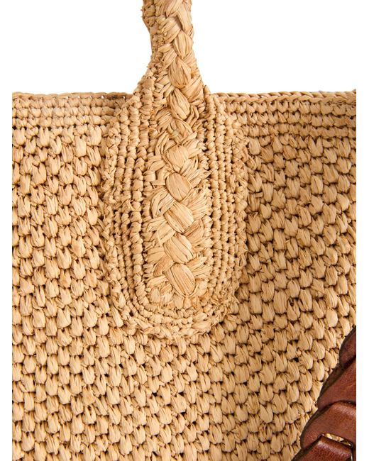 IBELIV Natural Rary Tea Raffia Bag