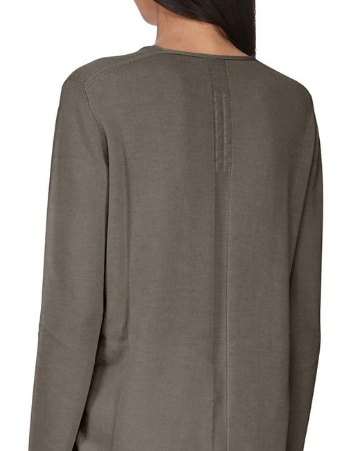 Rick Owens Gray V-Neck Sweater
