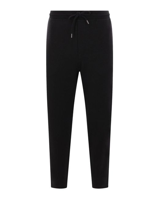 Pantalone jogging in jersey di Brunello Cucinelli in Black da Uomo