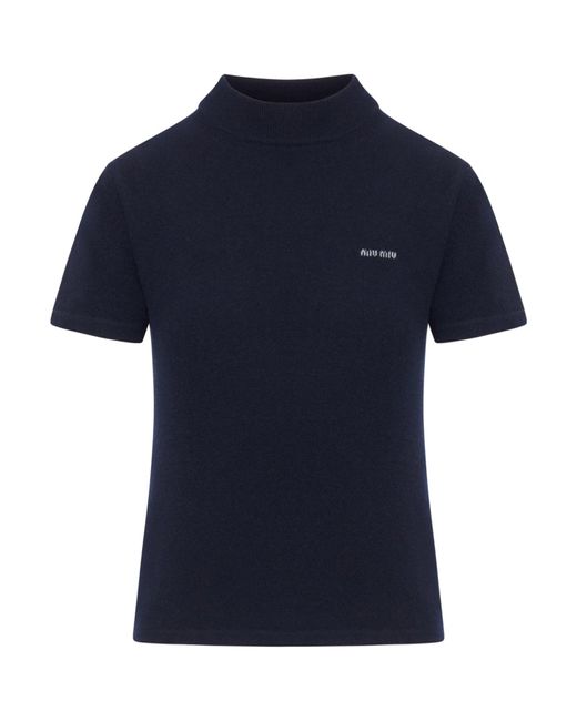 Miu Miu Women's Blue Cashmere Sweater