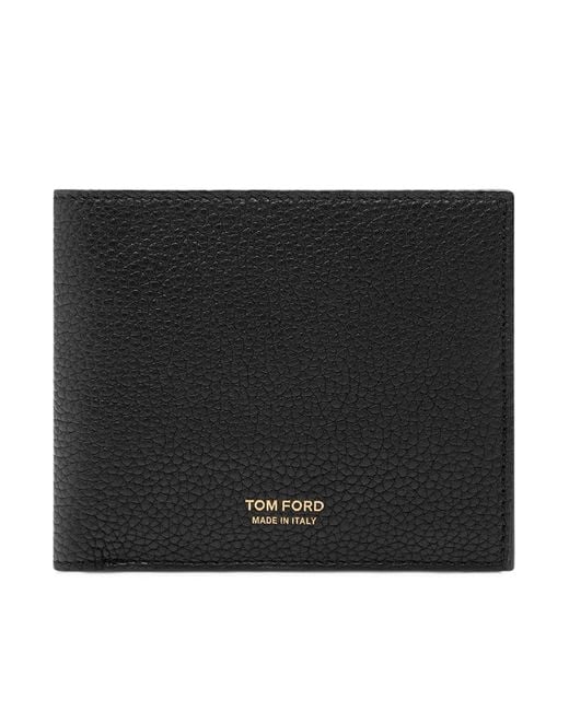 Tom Ford Black Classic Grained Leather Wallet for men