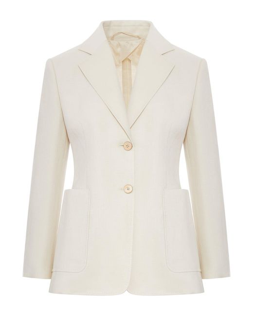 Max Mara White Single-Breasted Volonta Jacket