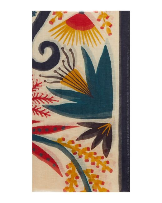 Etro Multicolor Modal Scarf With Mirror Print