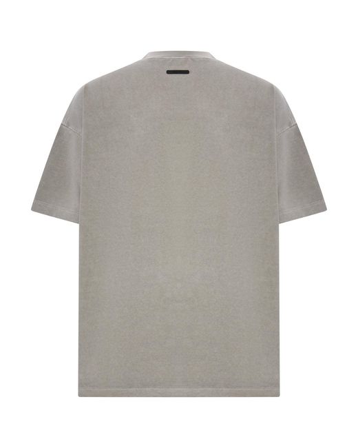 Fear Of God Gray 90's Short Sleeved Cotton T-Shirt for men