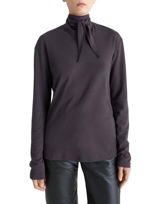 Lemaire Blue Long Sleeve Foulard Top