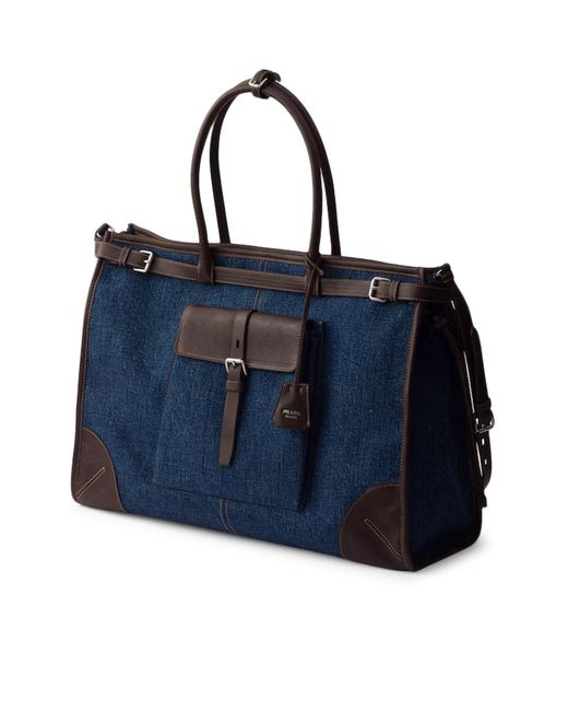Prada Blue Bonnie Shopping Bag for men