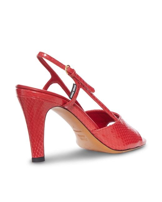 Miu Miu Pink Ayers Slingback Sandals