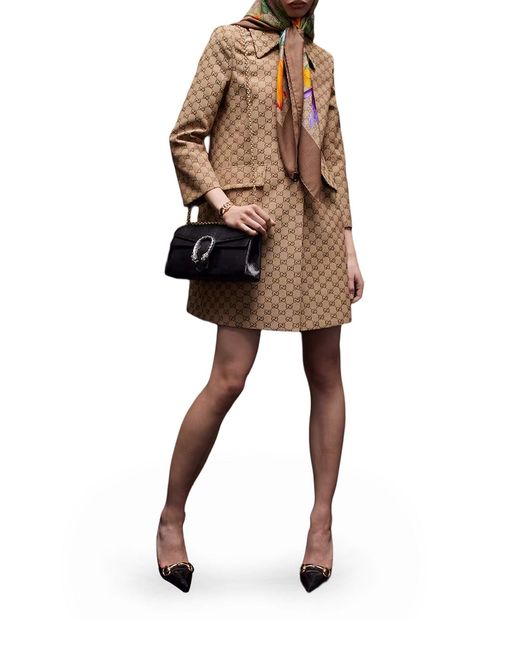 Gucci Multicolor Wool And Silk Shawl With Gg Print