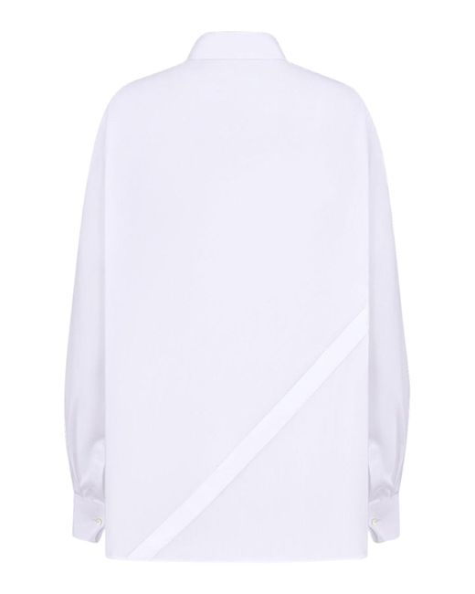 Dior White Blouse With Oblique Closure