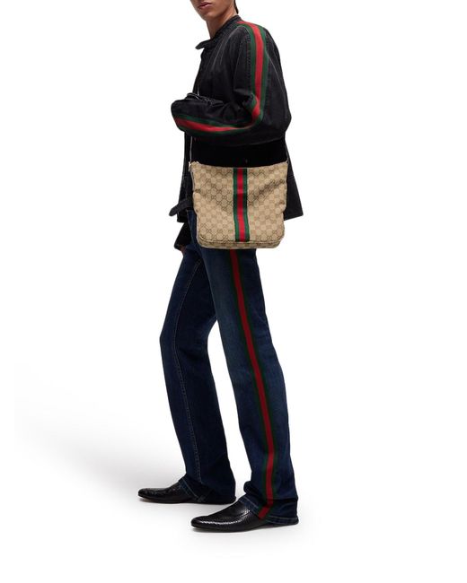 Gucci White Medium Size Lunette Shoulder Bag for men