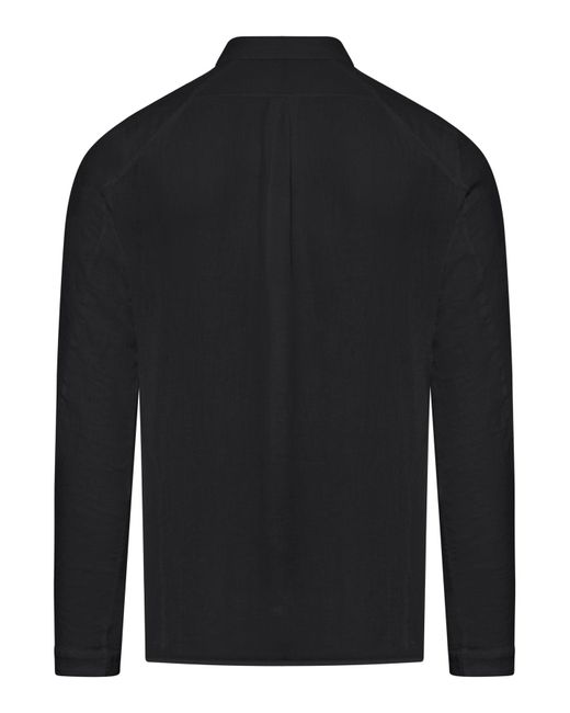 Transit Black Linen Shirt for men