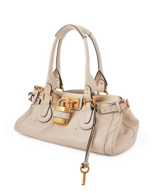 Borsa paddington in pelle granata di Chloé in Natural