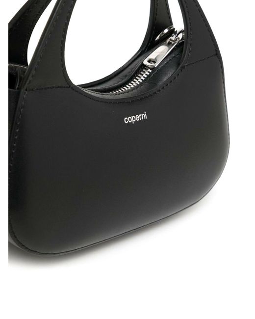Coperni Black Micro Swipe Leather Tote Bag