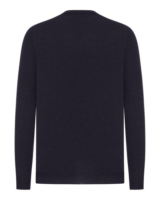 Zanone Blue V-Neck Sweater for men
