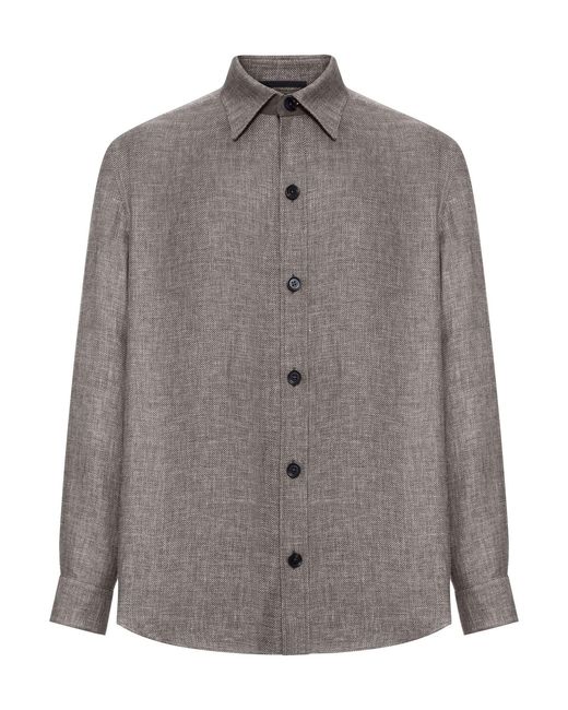 Zegna Gray Overshirt for men