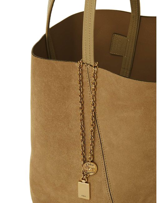 Chloé Natural Spin Suede Tote Bag