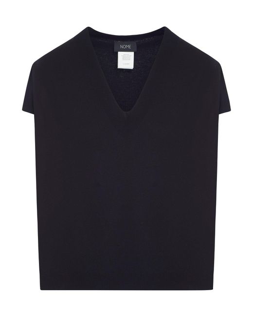 Maglia scollo a v di Nome in Blue
