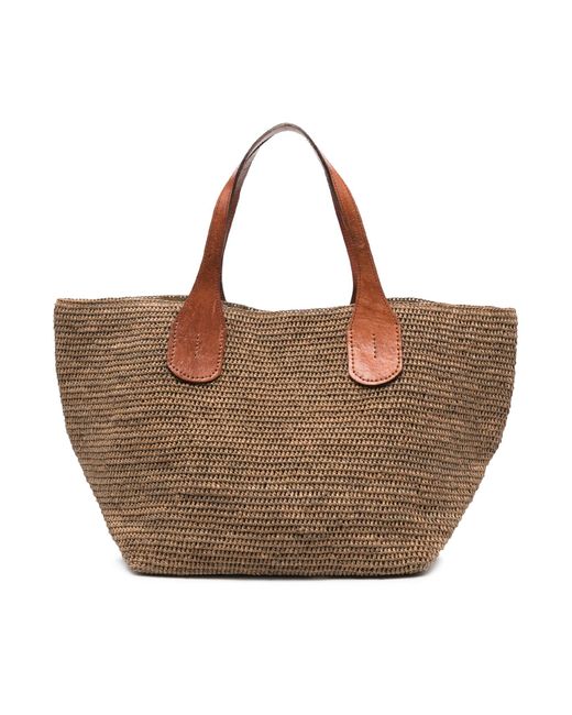 IBELIV Brown Tokyo Ii Raffia Bag
