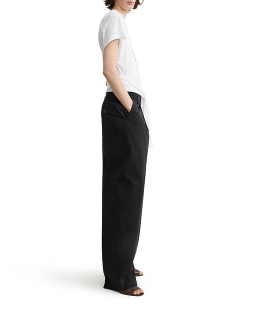 Totême Blue Single-Pleated Cotton Trousers