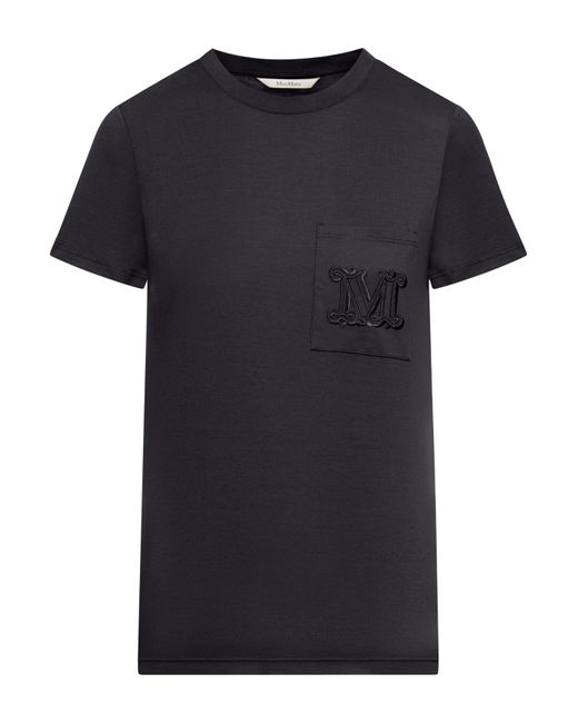 Max Mara Black Papaia1 Cotton Jersey T Shirt