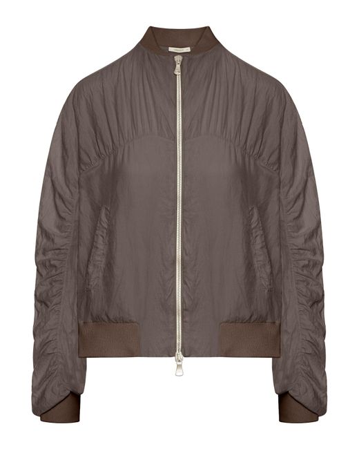 Transit Brown Silk Blend Blouson