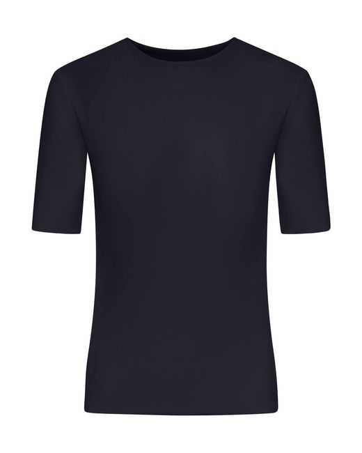 Jil Sander Blue Short-sleeved Crepe T-shirt