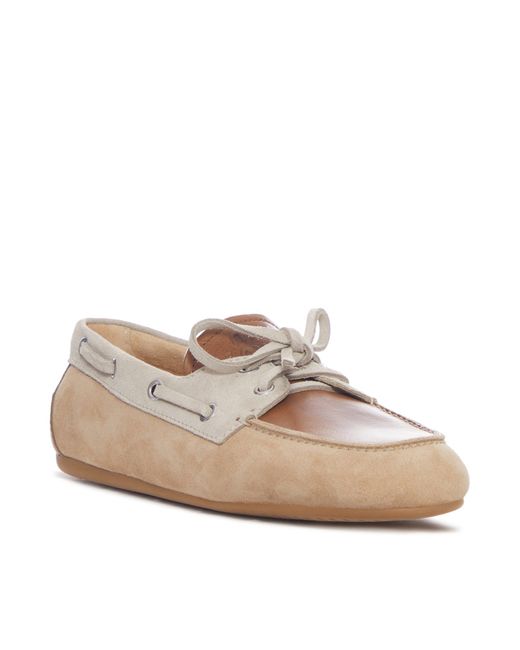 Miu Miu White Unlined Leather And Suede Loafers