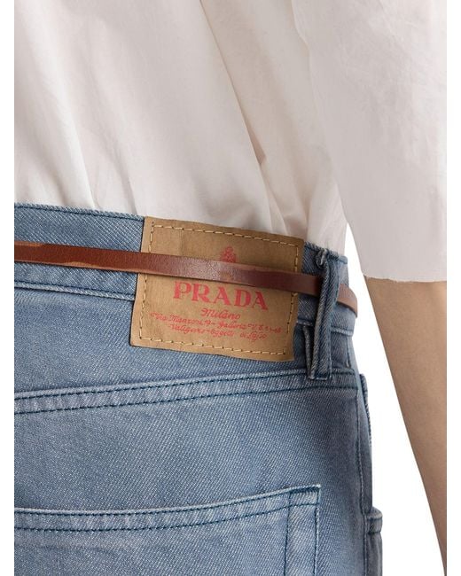 Prada Blue Five Pocket Jeans for men