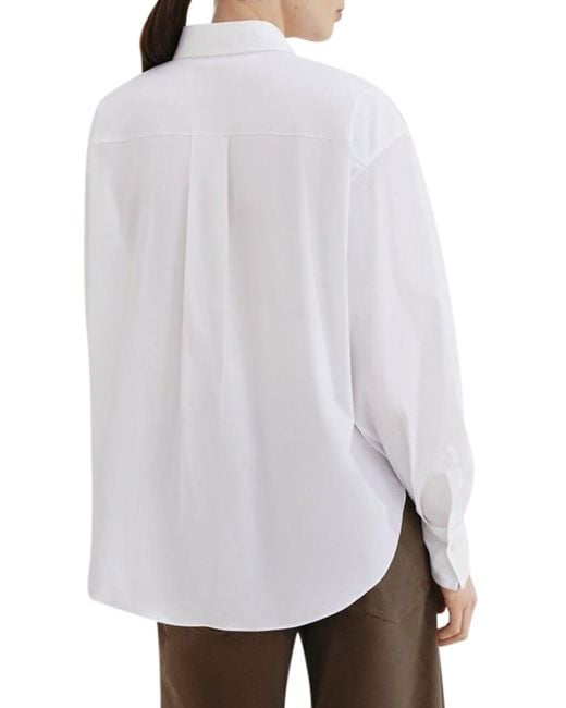 Camicia in popeline di cotone di Brunello Cucinelli in White