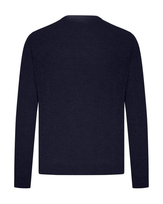Maglia in cotone girocollo di Zanone in Blue da Uomo