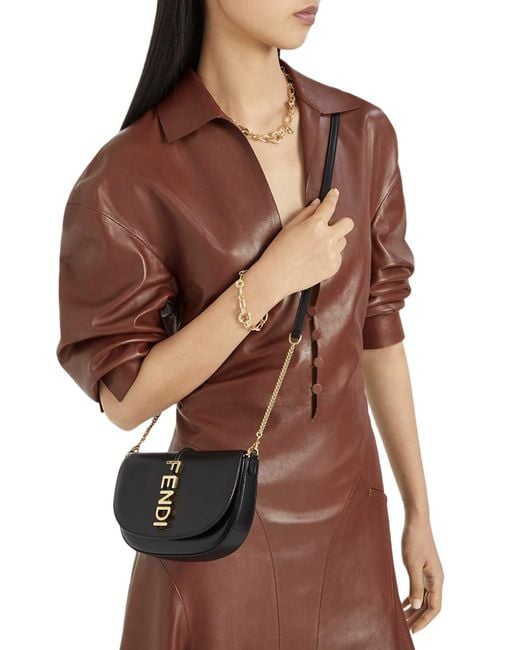 Fendi Black Graphy Wallet On Chain