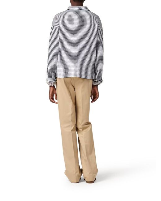 Miu Miu Gray Cotton, Cashmere And Silk Polo Shirt